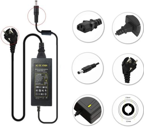Адаптер живлення AC-DC Ataba 12V 6A 72W 5,5 мм / 2,5 мм універсальний мережевий блок живлення для електронної техніки штекер 5.5 * 2.5 мм 12 В 6 А