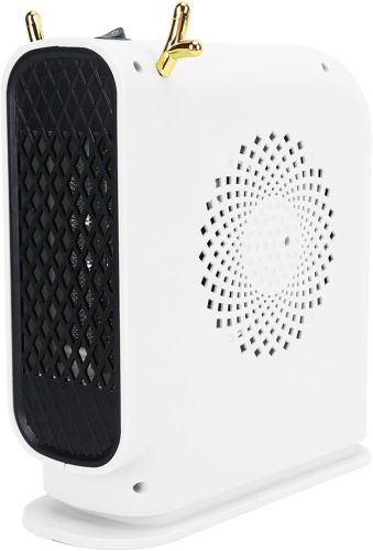 Напольный спиральный обогреватель тепловентилятор Voltronic JIEBO-N8 500W с рожками оленя, Переносной настольный электрообогреватель Deer Белый