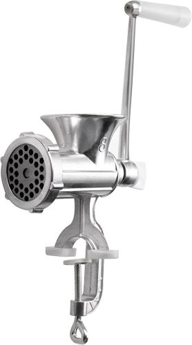 Механічна кухонна м'ясорубка Meat Grinder JSW-8, Побутова алюмінієва ручна м'ясорубка подрібнювач для приготування фаршу