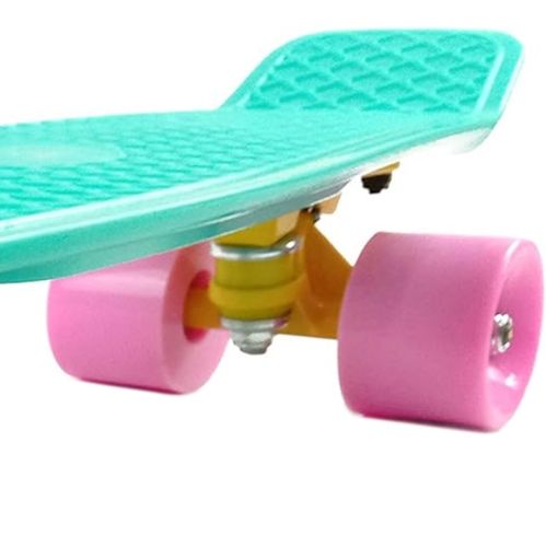 Детский городской мини скейт Пенни Борд Penny My Go Fish Skateboards Mint 22", Скейтборд MS-0848 со светящимися колесами для детей и подростков