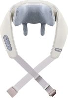 Електричний ударний масажер Electric Neck Massager XL - 653 з підігрівом для спини, плечей і шиї, акумуляторний роликовий масажер MAG - 724 Сірий