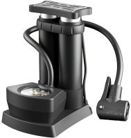 Велосипедний ножний насос Air pump AND S98-2409-Y з ніпелем і манометром, двоциліндровий компресор 160psi для накачування коліс велосипеда і м'ячів