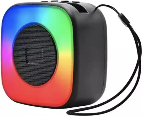 Бездротова Bluetooth колонка SPS LX-01 з RGB підсвічуванням для прослуховування музики, акумуляторна блютуз акустика ATARC AT - 620 FM-радіо AUX від USB