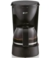 Крапельна кавоварка Bitek BT - 100 2800W зі скляним кавником 1000мл кави, Електрична кавоварка Битек з постійним фільтром від мережі Чорна