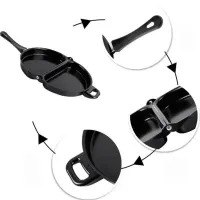 Двойная сковорода для омлета Folding Omelette Pan 28 см складная антипригарная омлетница, двухсторонний горизонтальный прибор для приготовления яиц