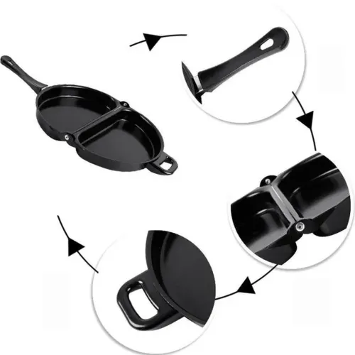 Двойная сковорода для омлета Folding Omelette Pan 28 см складная антипригарная омлетница, двухсторонний горизонтальный прибор для приготовления яиц