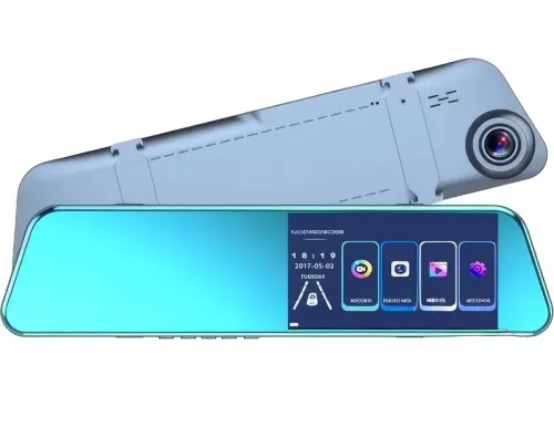 Автомобильный видеорегистратор зеркало Vehicle Blackbox DVR A-501 с сенсорным дисплеем 4.5" дюймов с камерой заднего вида, Авторегистратор 2 камеры