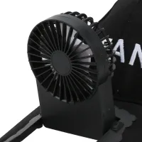 Бейсбольная кепка с вентилятором Fan RS-75 Черная, солнцезащитная, охлаждающая USB  бейсболка с обдувом, аккумулятором на солнечной батарее, летняя