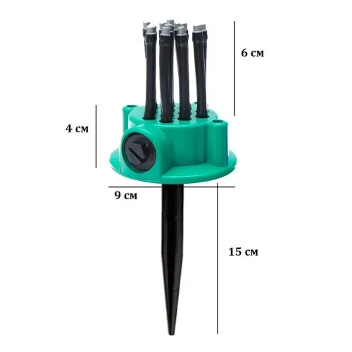 Спринклерний зрошувач насадка на шланг для поливу 12 в 1 розумна система Multifunctional Sprinkler Fresh Garden розпилювач дощуватель 360 градусів 