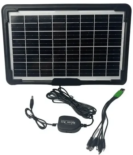 Сонячна панель CCLamp CL-0912 9V 12W для зарядки мобільних пристроїв від сонця, Сонячна батарея з USB мультикабелем для повербанка телефону