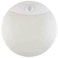 Настенный светодиодный светильник Sanso LED 15W-NW-SE с датчиком движения, потолочный аккумуляторный круглый фонарь BT001 4000K IP44 на стену Белый
