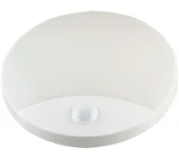 Настенный светодиодный светильник Sanso LED 15W-NW-SE с датчиком движения, потолочный аккумуляторный круглый фонарь BT001 4000K IP44 на стену Белый