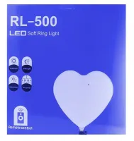 Світлодіодна лампа для фото у вигляді серця LED Light RL-500 30x49 см без штатива для фото і відео, Студійна селфи лампа відеосвітло 3 режими з пультом
