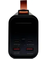 Портативное зарядное устройство Power Bank KP KG-300 30000 mAh 100W с фонариком, Внешний аккумулятор повербанк 30000мАч USB Type-C с ручкой Черный