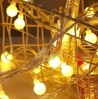 Внутрішня Світлодіодна гірлянда кульки 3м 20 led кульок на батарейках Теплий білий, новорічна гірлянда 3 метри для будинку від батарейок тепла Біла