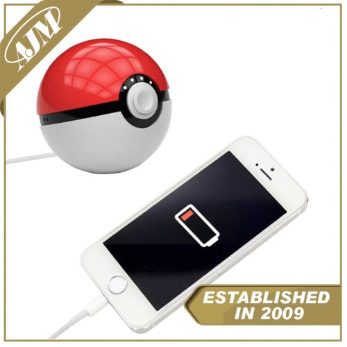 Портативний зарядний пристрій Power Bank 10000 mAh у вигляді Pokeball, у формі Покебол з мультфільму Pokemon
