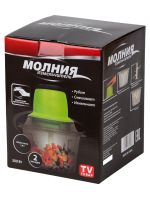 Электрический измельчитель с двухъярусным лезвием Leomax Молния Green ZS-8986 300w 6 в 1 универсальный кухонный блендер зеленый Измельчитель-блендер