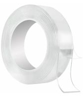 Многоразовая сверхпрочная крепежная гелиевая лента Ivy Grip Tape 1 м, Сверхсильная прозрачная двухсторонняя клейкая скотч 1 метр нано-лента