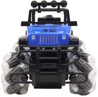 Дитяча машинка джип Yuqi Off Road з пультом управління з фігурними колесами, акумуляторний позашляховик 1: 16 на радіокеруванні для дітей Синій