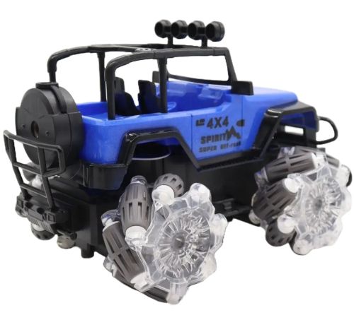 Дитяча машинка джип Yuqi Off Road з пультом управління з фігурними колесами, акумуляторний позашляховик 1: 16 на радіокеруванні для дітей Синій