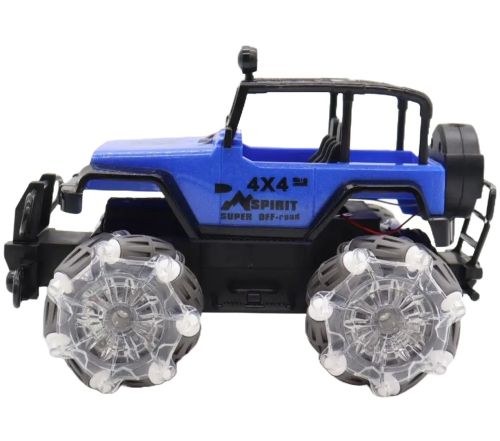 Дитяча машинка джип Yuqi Off Road з пультом управління з фігурними колесами, акумуляторний позашляховик 1: 16 на радіокеруванні для дітей Синій