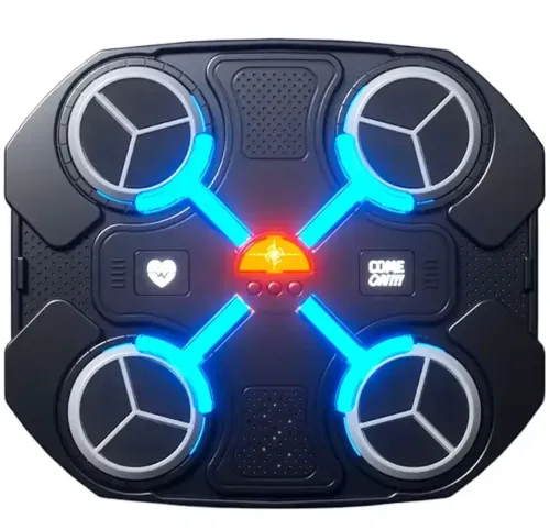 Настенный музыкальный тренажер для бокса Music Boxing Machine CD18 с RGB подсветкой и перчатками, Настенная боксерская мишень с музыкой для детей