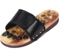 Масажні ортопедичні тапочки jade health Massage shoes BH-SMS-04 з акупунктурним ефектом для стоп ніг, шльопанці для масажу 36-45 Розмір чорні