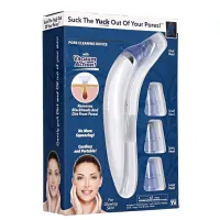 Вакуумный аппарат Derma Suction прибор для чистки пор и удаления черных точек, пилинг для лица, очиститель, аппарат-очиститель кожи 4 насадки Белый