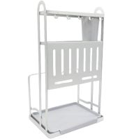 Кухонний органайзер сушарка Kitchen Rack CW-2001H для зберігання і сушіння столових приладів, Підставка стелаж для посуду дощечки і ножів Сріблястий