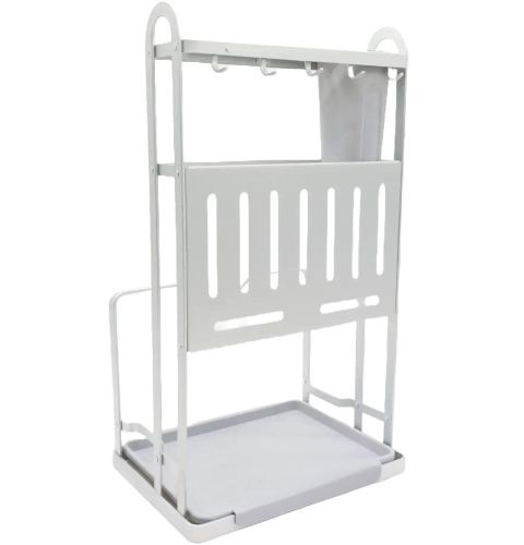 Кухонний органайзер сушарка Kitchen Rack CW-2001H для зберігання і сушіння столових приладів, Підставка стелаж для посуду дощечки і ножів Сріблястий