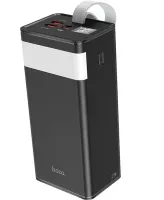 Зовнішній акумулятор з швидкою зарядкою Power Bank Hoco J89A 60000MAH 22.5 W, Портативна батарея повербанк Хоко 18w з ліхтариком і ремінцем Чорний
