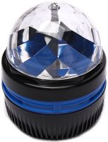 Дискошар-проектор зоряного неба Led Mini Magic Ball настільний RGB проектор, круглий світлодіодний LED світильник, 3D нічник дискошар USB Чорний