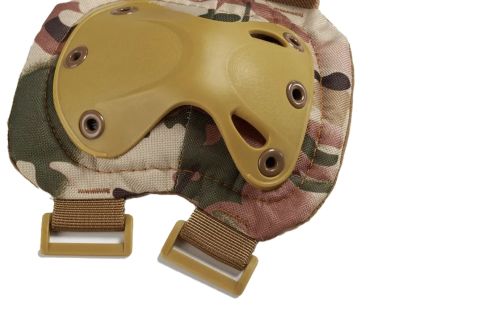 Комплект захисту наколінники і налокітники Eagle KN-04 Камуфляжні, регульовані для ліктів і колін військові тактичні ударостійкі зі швидким скиданням