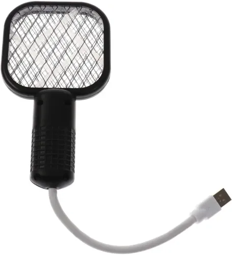 Электрический USB уничтожитель насекомых Mosquito Swatter UKC 3945 от насекомых, Лампа мухобойка комаров и мух с УФ светом от юсб Черный