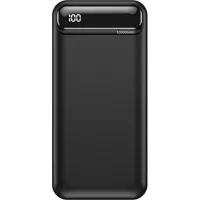 Внешний аккумулятор Borofone Power Bank BJ14D 50000mAh Black на 2 USB 22.5W и USB-C 20W, УМБ Повербанк батарея с ремешком для зарядки телефона Черный