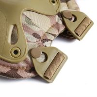 Комплект захисту наколінники і налокітники Eagle KN-04 Камуфляжні, регульовані для ліктів і колін військові тактичні ударостійкі зі швидким скиданням