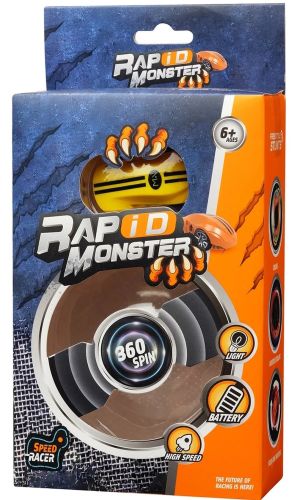 Дитяча міні машинка в кулі Hobby Leader Rapid Monster інтерактивна машина з обертанням на 360 градусів, іграшка зі світлодіодним підсвічуванням USB