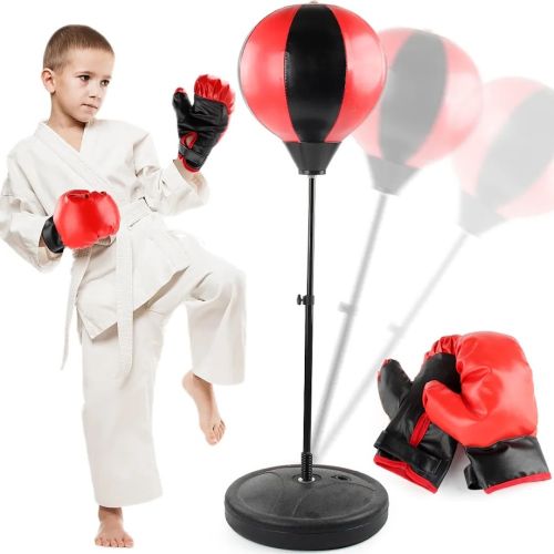 Дитячий боксерський набір Profi Boxing MS-0331 дитяча боксерська підлогова груша з рукавичками на регульованій стійці для боксу 110 см 777-784A
