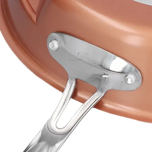 Сталева повітряна сковорода Migas Steel Air Fry Pan ML-0016 з антипригарним покриттям, антипригарна Сковорідка для смаження без масла коричнева