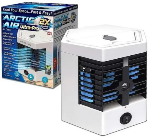 Настільний кондиціонер зі зволожувачем повітря Arctic Air Ultra Pro 2X 10W з підсвічуванням, Портативний охолоджувач повітря з функцією зволоження від USB
