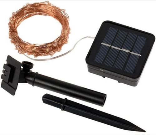 Вулична Світлодіодна гірлянда Solar String Lights 12 метрів 100 LED RGB діодів з сонячною панеллю, Водонепроникна Роса з пультом Мультикольорова