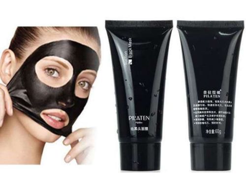 Черная маска Pilaten Black Mask в тюбике, очищающая маска для лица - пленка от черных точек