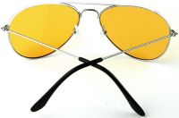 Водійські окуляри нічного бачення для водіння вночі Night View NV Glasses, Жовті поляризаційні антиблікові авіатори антифари з захистом для очей