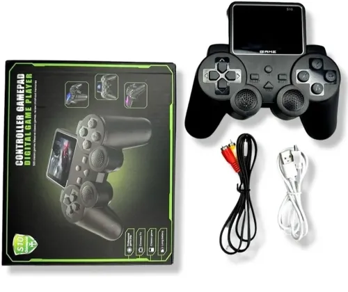 Ігрова міні ретро приставка геймпад Gamepad Jetson SEGA S10 на 520 вбудованих ігор, Бездротова консоль з екраном 2.4 LCD від акумулятора Чорна