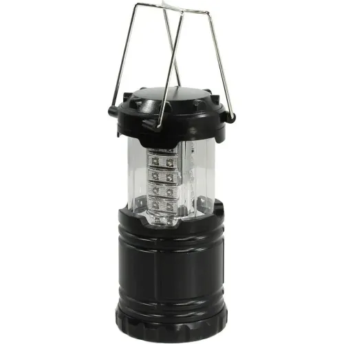 Світлодіодний кемпінговий ліхтар Power Line WF86 30LED від батарейок 3W, розкладна лампа ліхтарик на батарейках для аварійного освітлення 3Вт Чорний