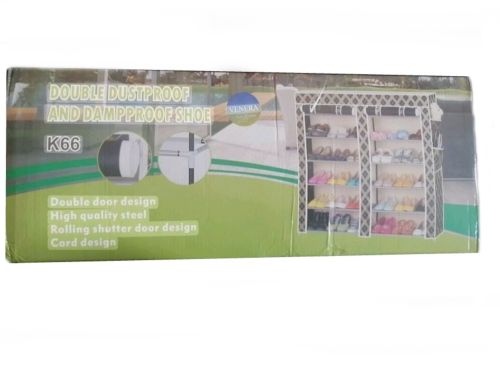 Тканевый шкаф для обуви Shoe Cabinet YQF-2266 на 6 полок, Двойная складная тканевая полка, пылезащищенный каркасный для хранения K66, 2712 MG-222