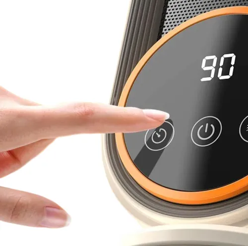 Электрический керамический обогреватель тепловентилятор Heating Fan E68S 1200W, Переносной электрообогреватель дуйка 2 режима с пультом ДУ для дома