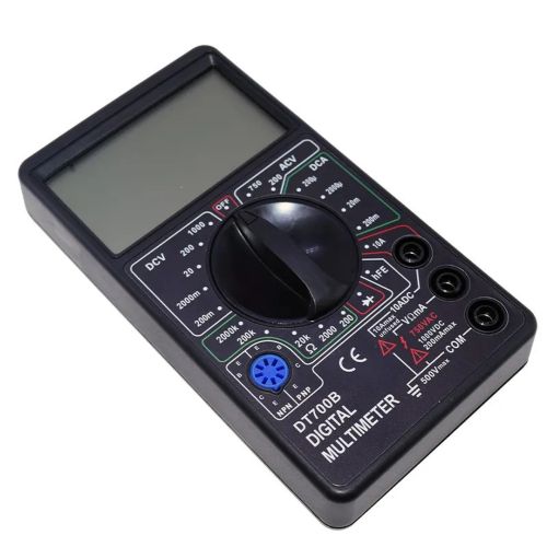 Універсальний цифровий мультиметр Digital DT700B зі звуком, звуковий тестер для контролю постійного і змінного напруги з щупами Чорний