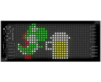Гнучкий екран Matrix Panel JTPD-03-011 7х17.3 см 16х32 LED світлодіодна рекламна RGB стрічка в авто, рядок, що біжить, з пультом і Bluetooth WiFi