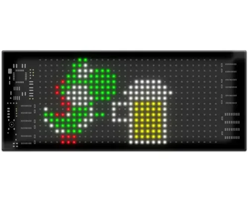 Гнучкий екран Matrix Panel JTPD-03-011 7х17.3 см 16х32 LED світлодіодна рекламна RGB стрічка в авто, рядок, що біжить, з пультом і Bluetooth WiFi